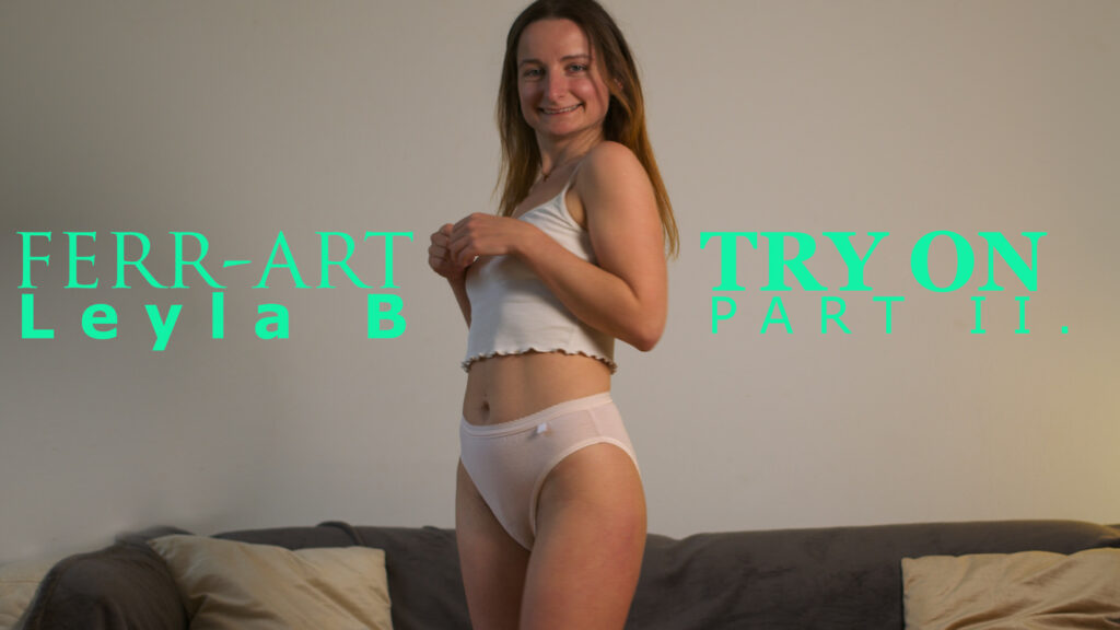 Natural Hairy Pussy Leyla's lingerie try on haul review